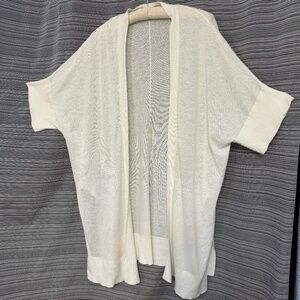 Boden Cream Knit Linen Cardigan